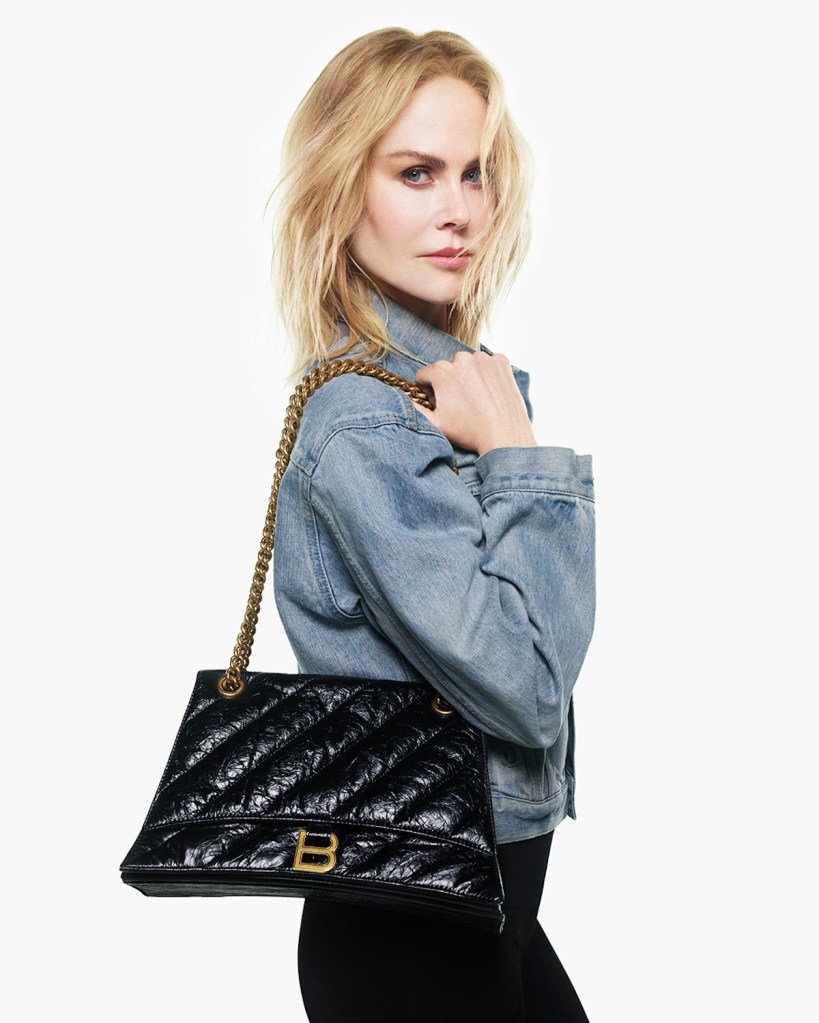 Balenciaga 'Crush' Handbags 2024 : Nicole Kidman & Adut Akech by Mario Sorrenti