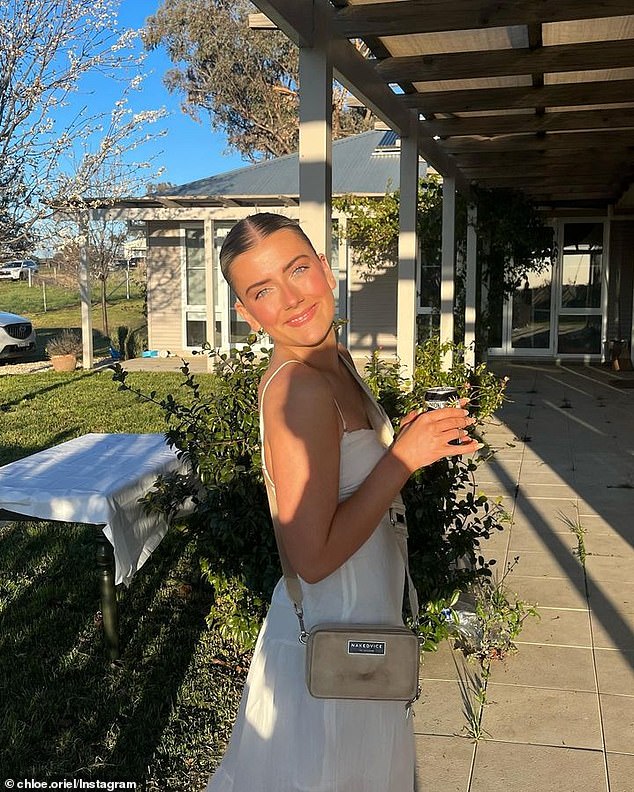 Chloe Oriel , 21, slammed her 'piss poor' weekly income of $705, over half of which she claims goes on the basics, including rent, gas, electricity and car insurance