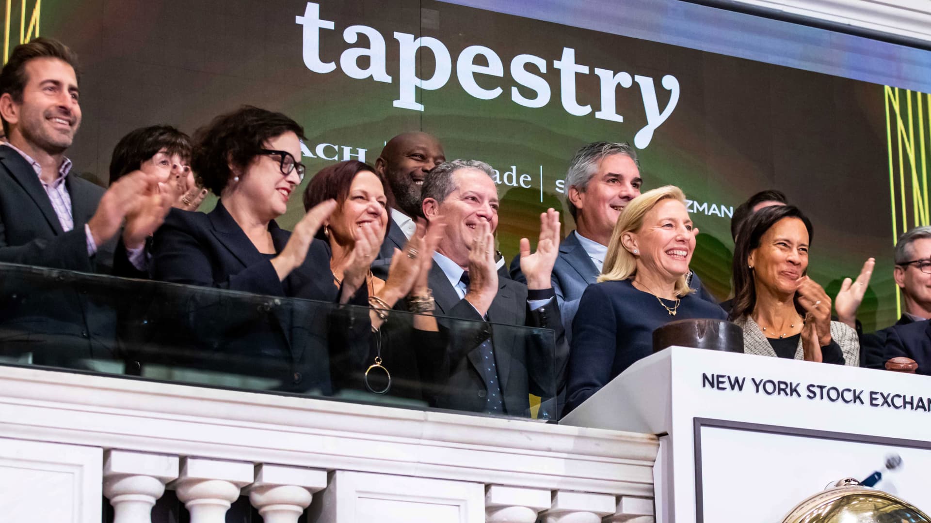 Joanne Crevoiserat, CEO, Tapestry at the NYSE, Oct. 31, 2022.