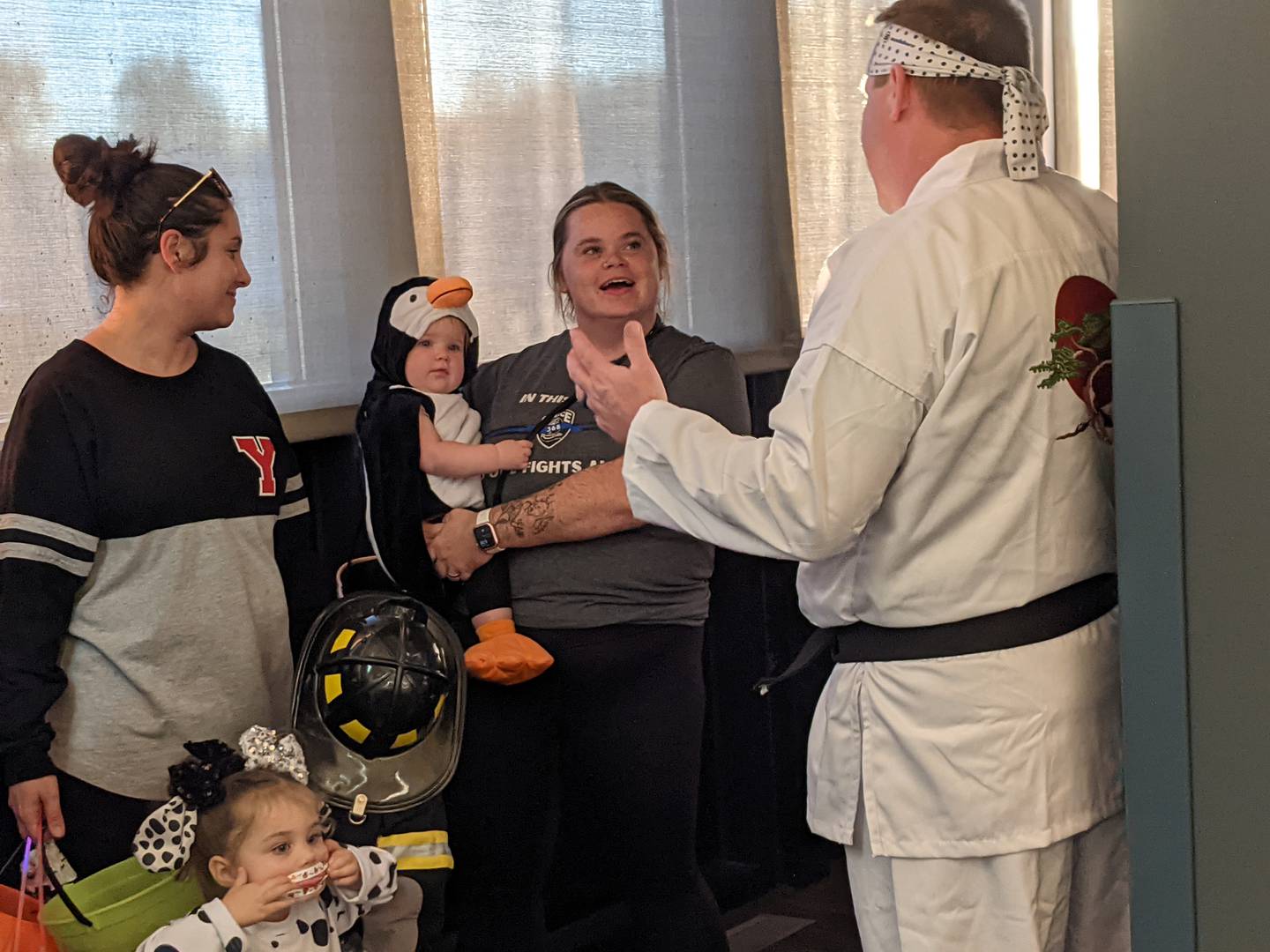 Decked out like the Karate Kid character from the “Cobra Kai” television series, Sandwich Police Chief Kevin Senne greeted those attending the Sandwich Police Department’s Halloween Bash on Oct. 23 at the Sandwich Public Safety Center.