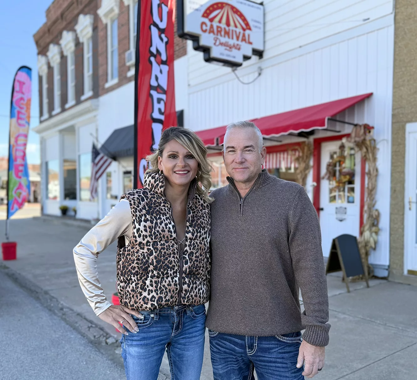 Jessica and Roy Collins, owners of Carnival Delights, 234 E. Main St. in Knoxville. 