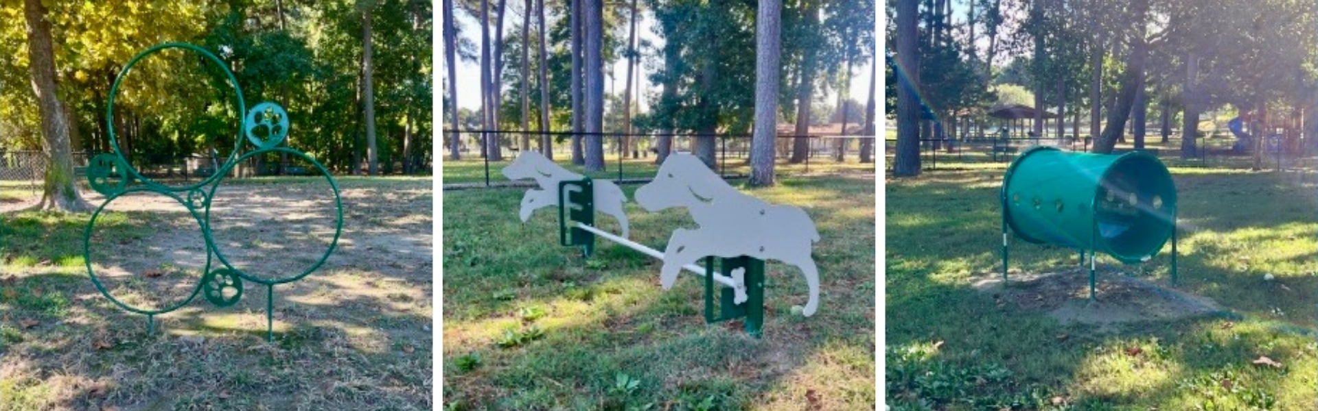 Dog agility course at Bayville Farms Park