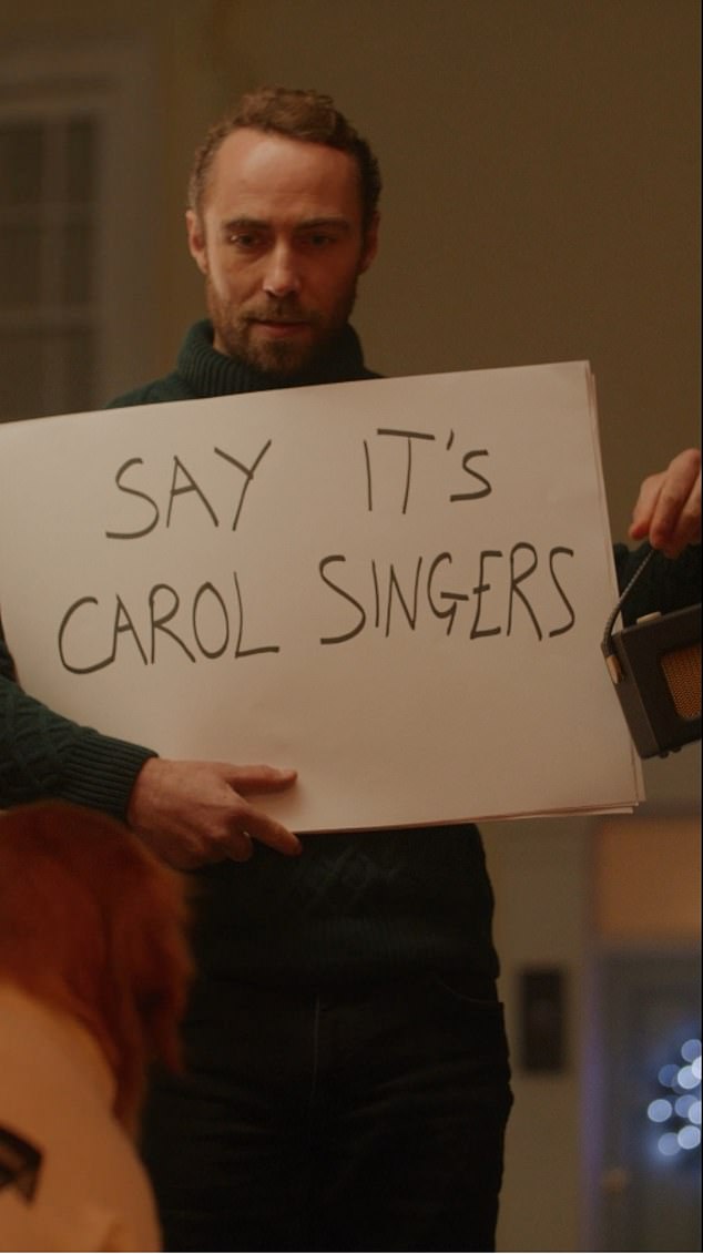 Kate Middleton 's brother James Middleton has recreated Love Actually 's famous 'carol singers' scene with his beloved dog Isla to share an important Christmas adoption appeal.