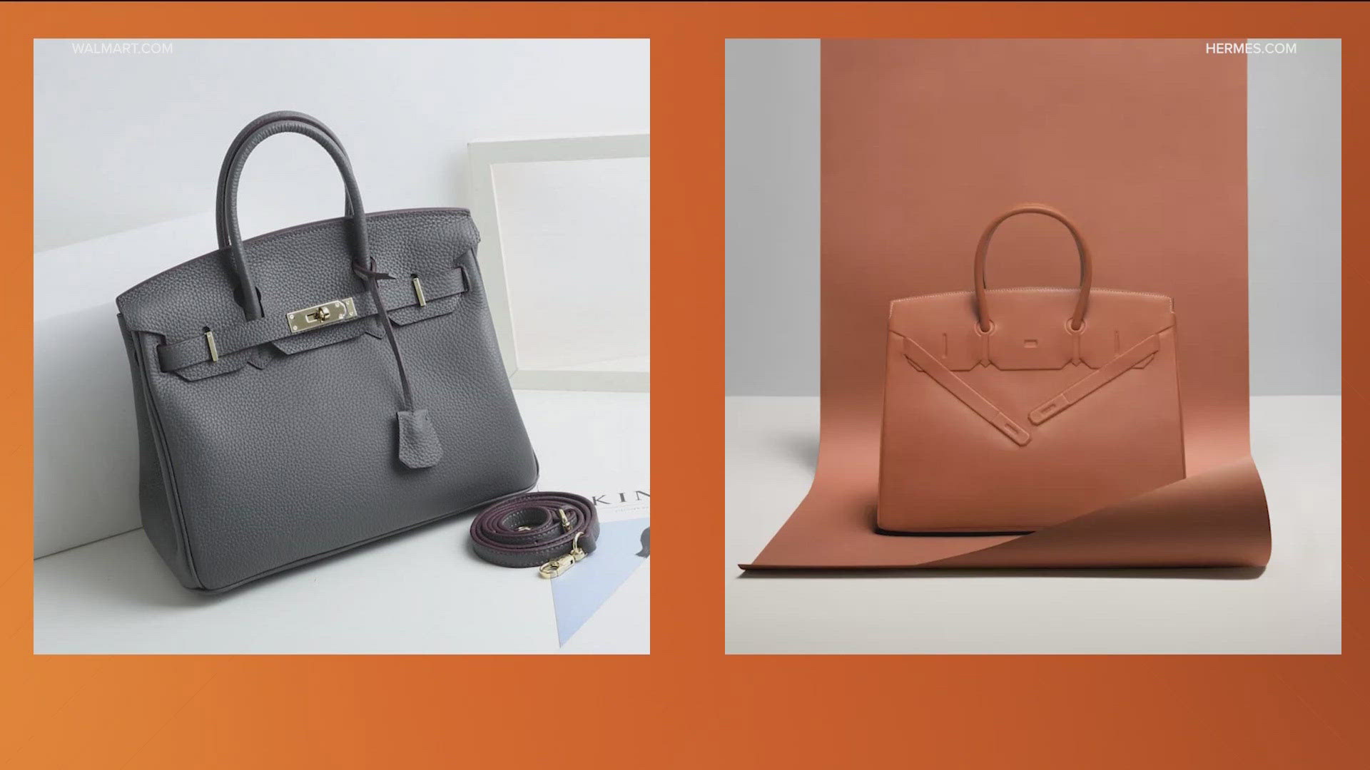 The handbag has a similar appearance to a Birkin Bag, which costs roughly $3,500. 