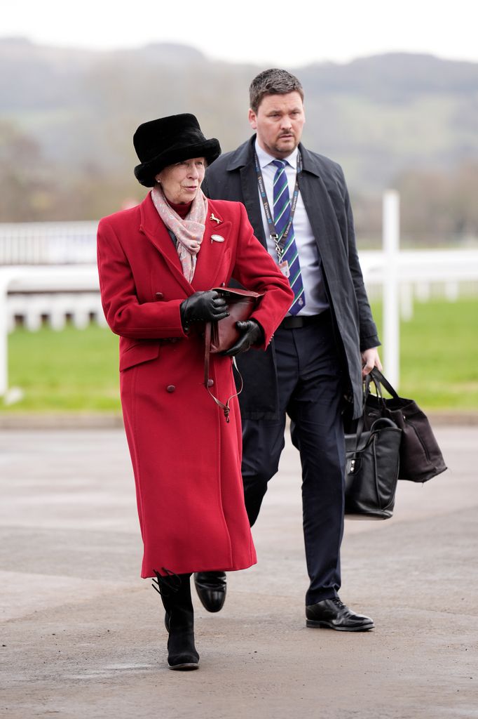 The Princess Royal arrives on day three of the 2025 Cheltenham Festival