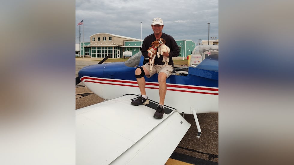 Hock is one of about 6,000 pilots with Pilots N Paws who volunteer to fly dogs to rescues,...