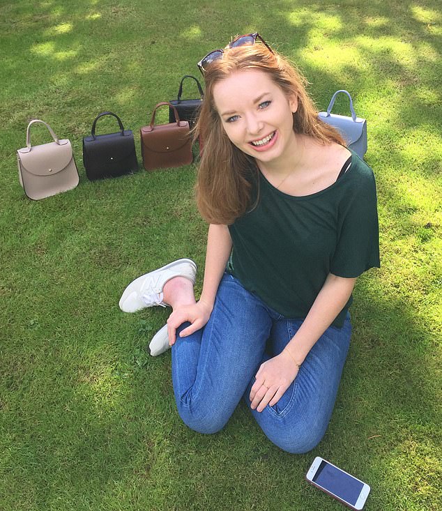 Charlotte Jones, 30, was diagnosed with an arrhythmia aged 16, but today has a highly successful brand selling elegant British-made handbags sported by the Queen