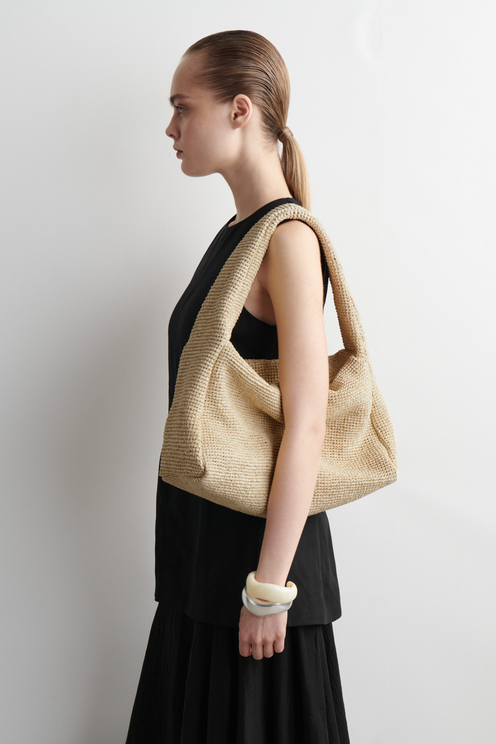Slouchy Tote Bag - Raffia