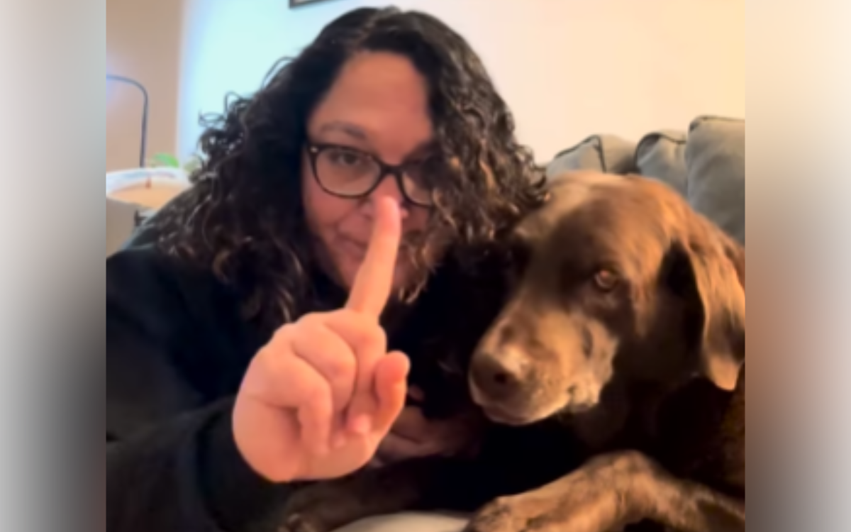 Shir Limazati and her dog Chance.