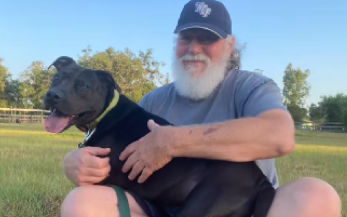 Stone with his new family.