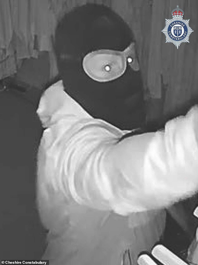 One of the CCTV images released by Cheshire Constabulary today of the Prestbury thieves
